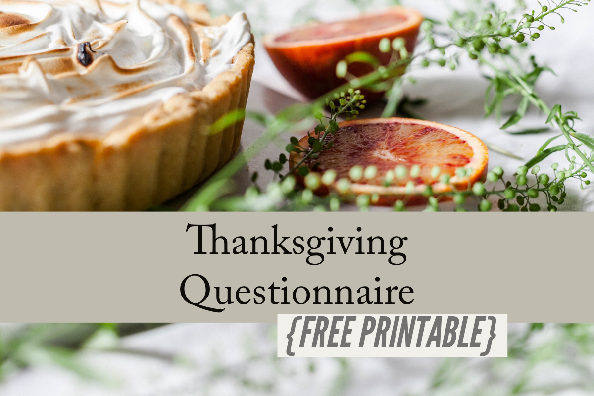 Free Thanksgiving Printable For Family Interviews