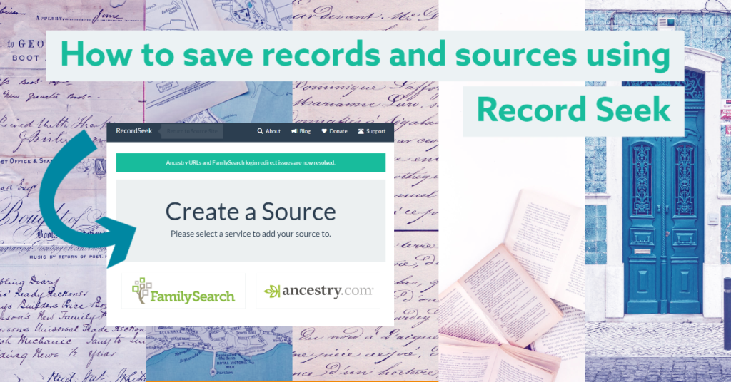 Using Record Seek to save documents for family history